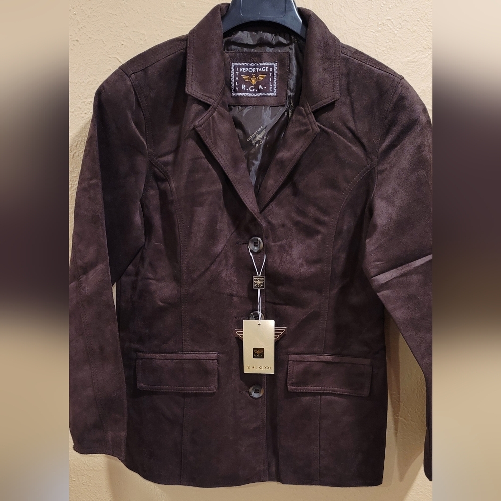 Reportage Suede Western Jacket L ITALIAN  NWT